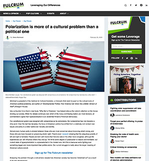 Fulcrum Op-Ed: Polarization is more of a cultural problem than a political one