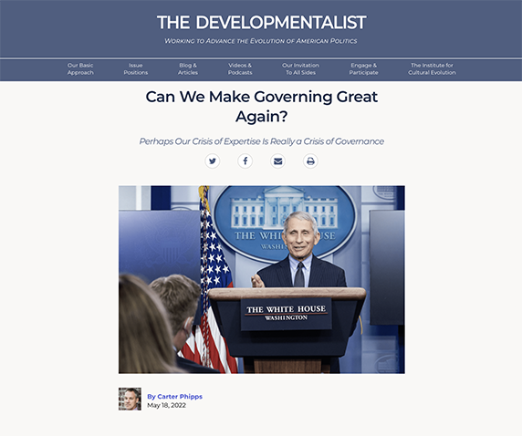 Can We Make Governing Great Again?